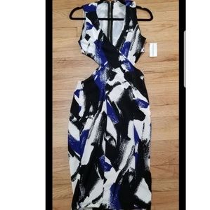 Black, White & Royal Dress New w/tags